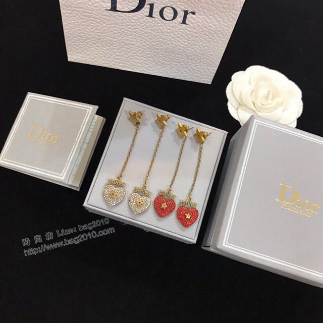 Dior飾品 迪奧經典熱銷款JADIOR系列耳環 滿鑽愛心字母耳釘  zgd1288